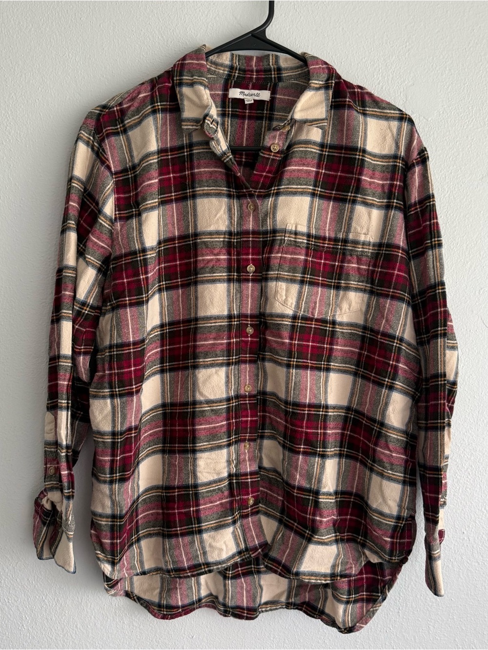 Madewell Women’s Oversized Flannel Ex-Boyfriend Shirt - Size Medium - Picture 1 of 5
